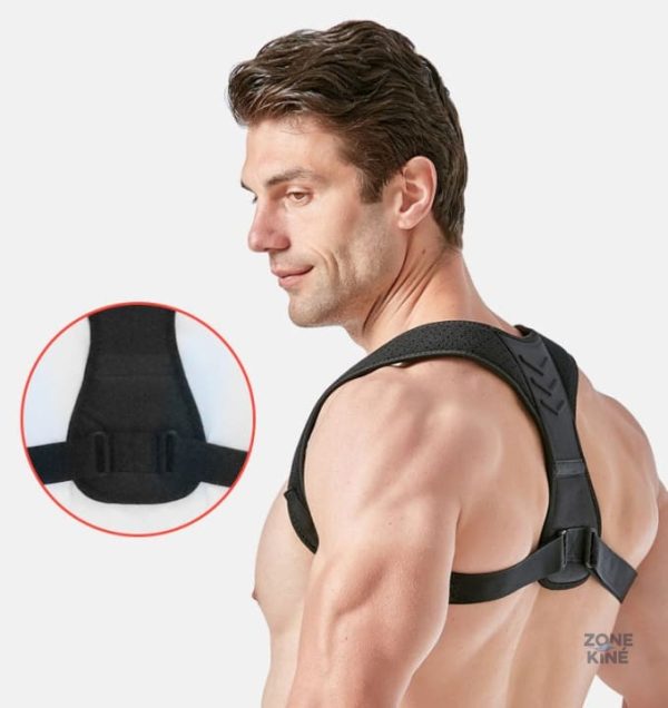 Correcteur de posture mixte, ajustable et confortable en néoprène