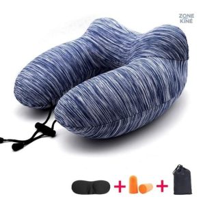 Coussin de voyage gonflable en U pour le confort cervical