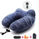 Coussin cervical gonflable en forme de U pour voyages