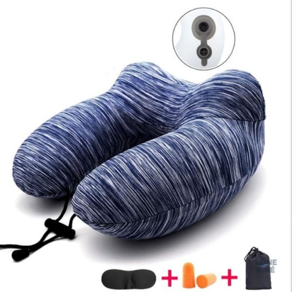 Coussin cervical gonflable en forme de U pour voyages